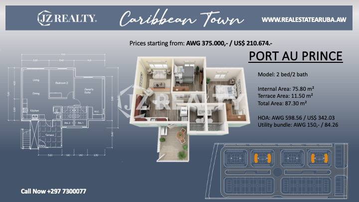 Port Au Prince 2 Bedroom Condo