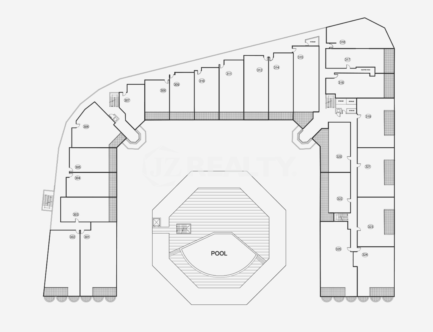 Condo Unit 321 Casa Playa Layout Plan
