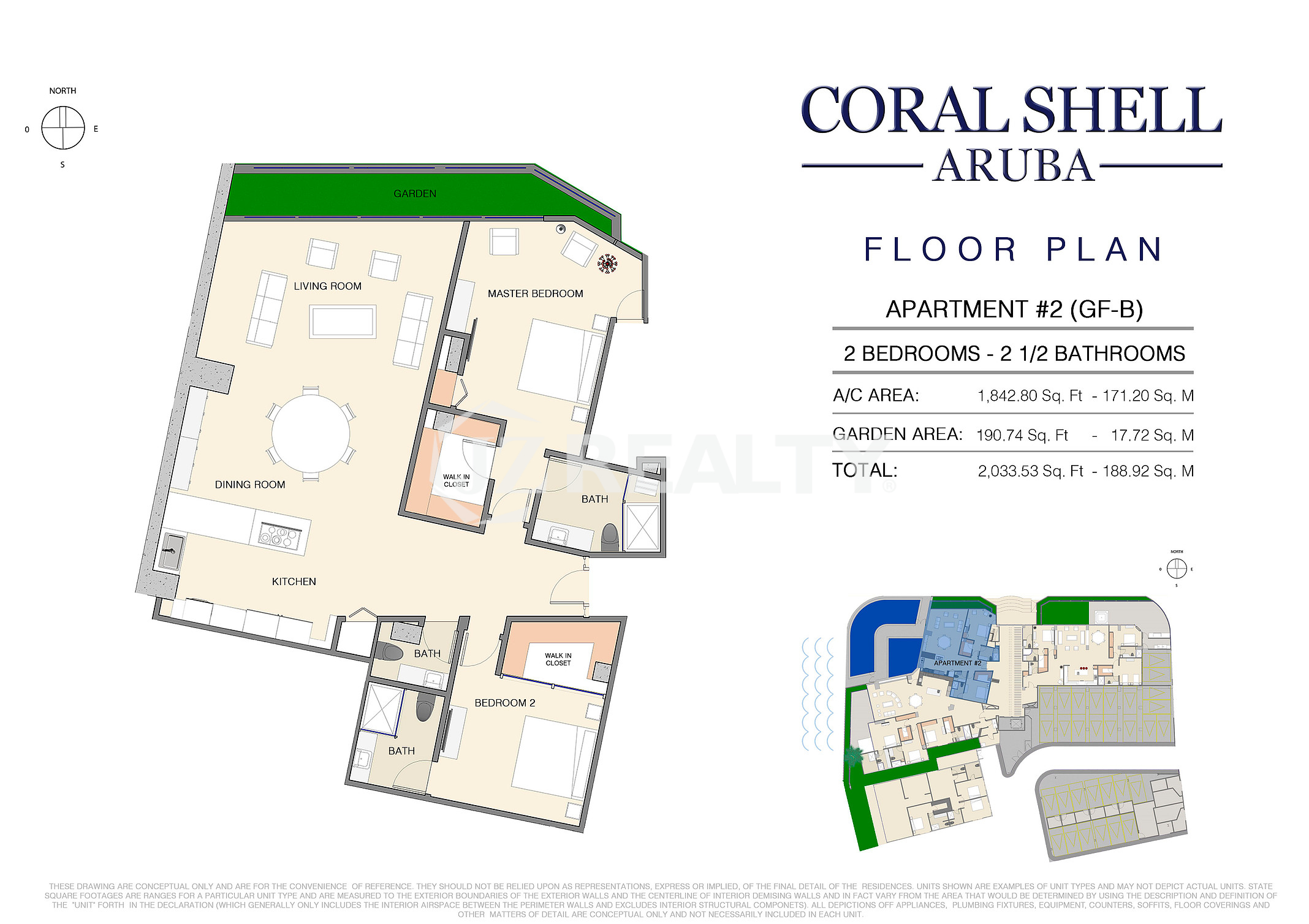 Coral Shell Floor layout GF-B (2BD_2BA)