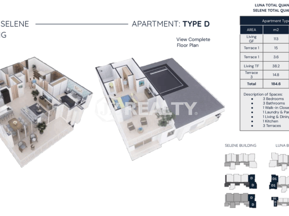 The Moon Condo Layout plan type D