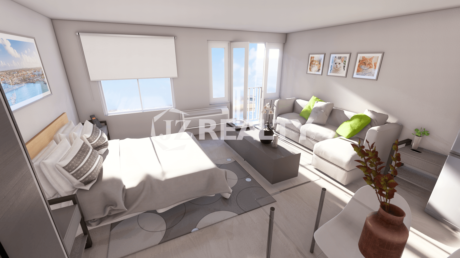 Apartment 465 CT Phase II Havana Studio Bedroom Side View