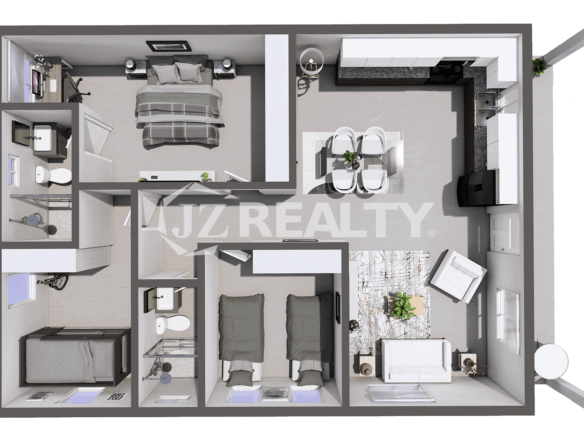 Villa CT Phase II Nassau 3-Bed Floorplan