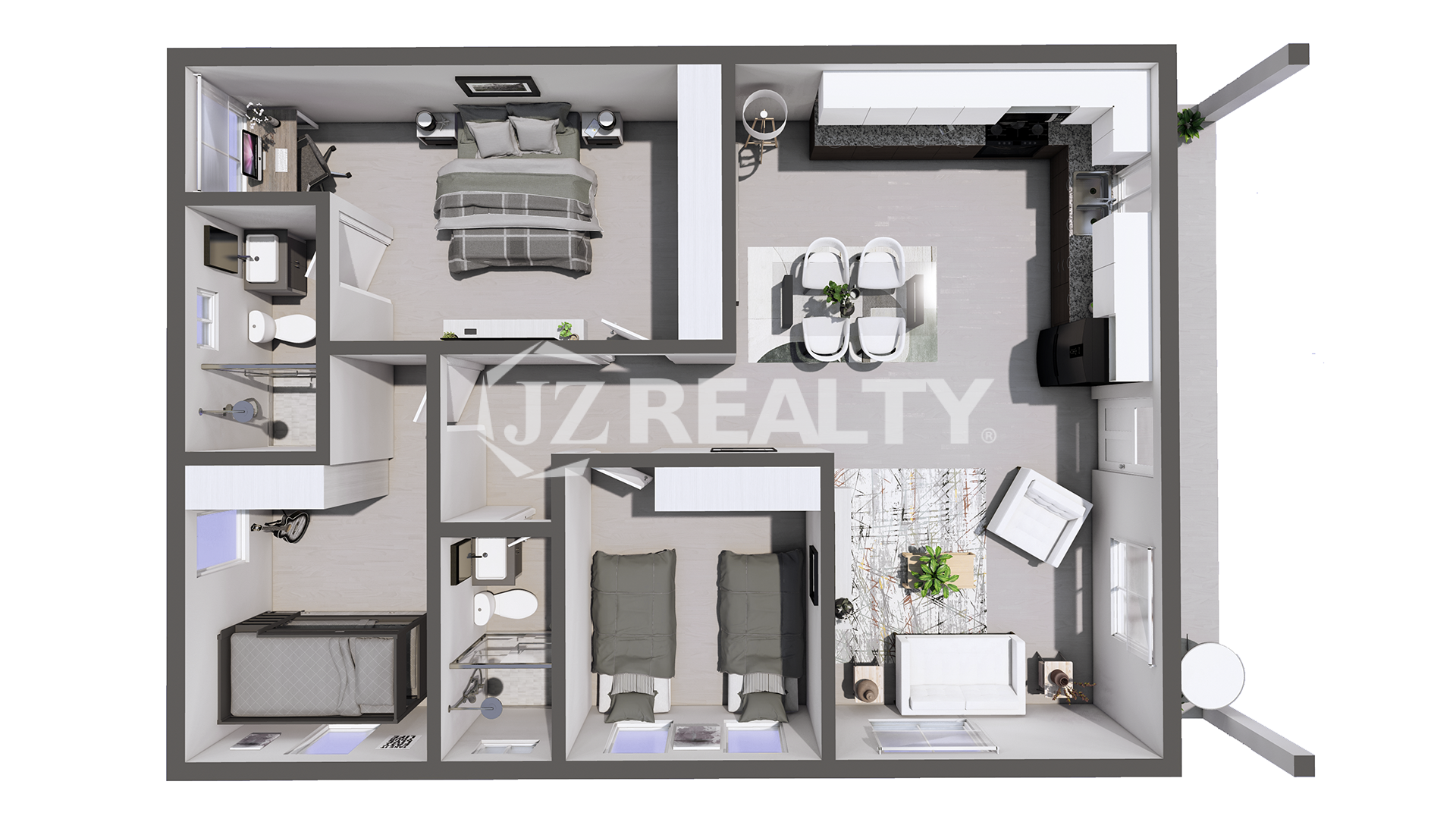 Villa CT Phase II Nassau 3-Bed Floorplan