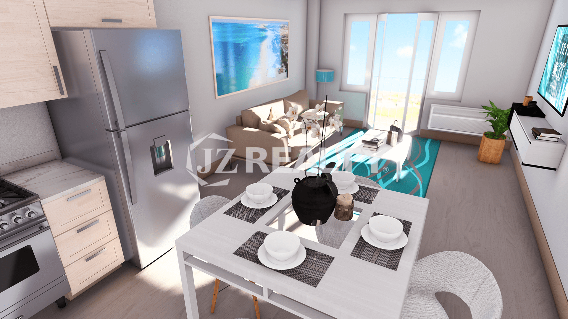 Apartment 412 CT Phase II Port au Prince 2-bed Kitchen Area