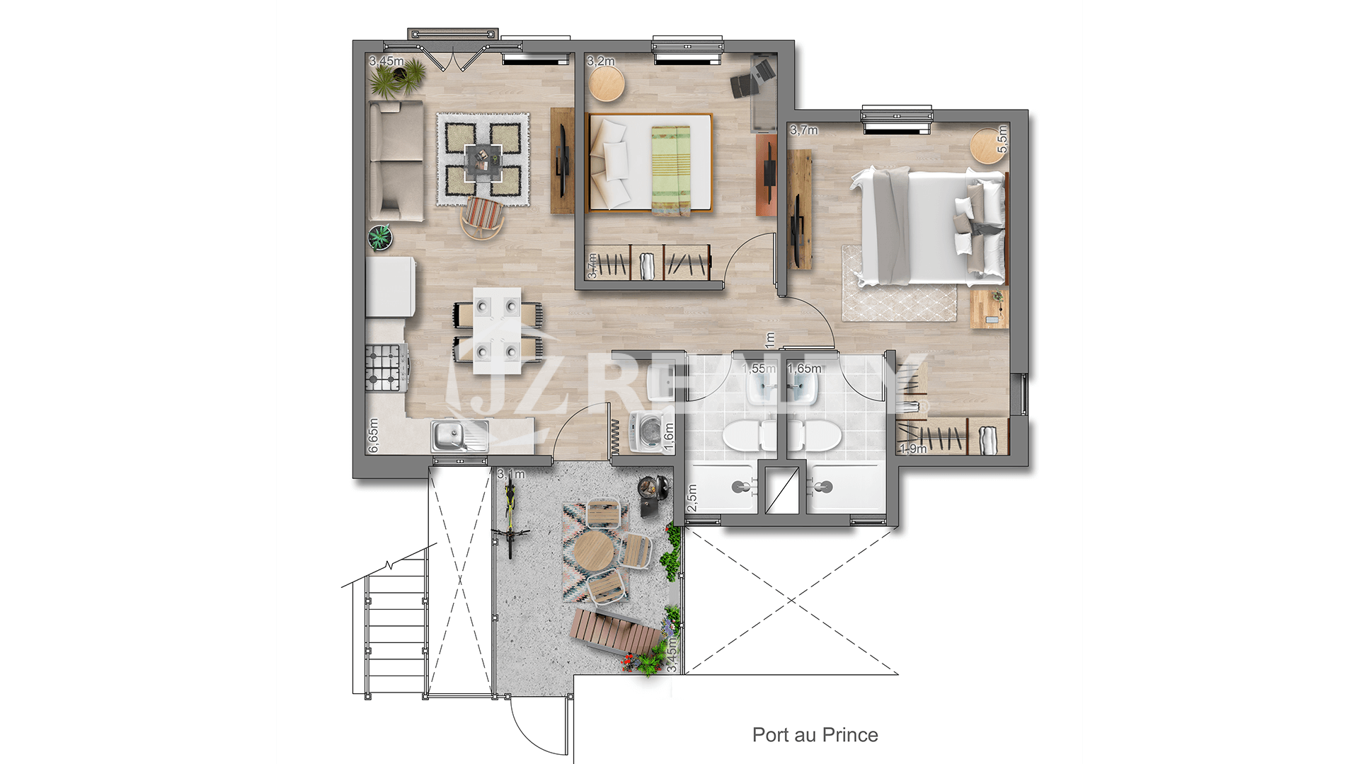 Apartment 432 CT Phase II Port au Prince 2-bed BASE 2