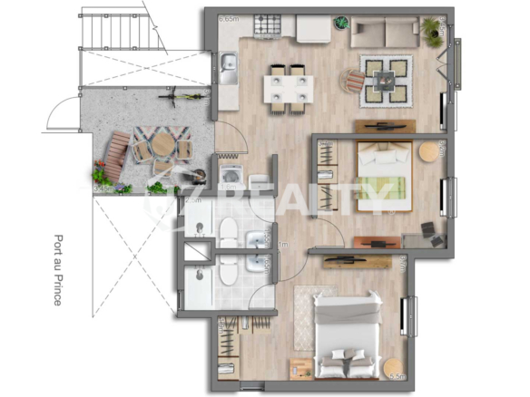 Apartment 458 CT Phase II Port-au-Prince Layout