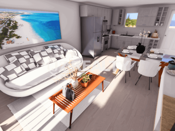 Apartment 311 CT Phase II Rincon 2-bed Living Area