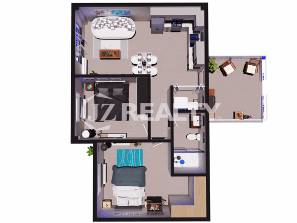 Apartment 361 CT Phase II Rincon 2-bed Floorplan