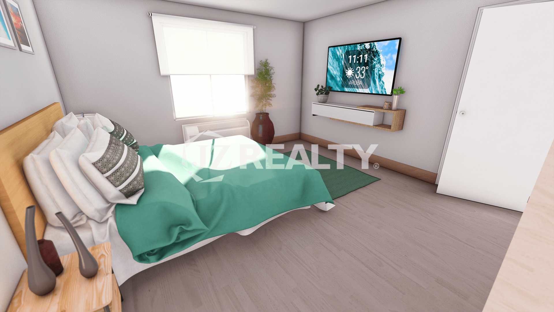 Apartment 352 CT Phase II San Juan 2-bed Bedroom Side View