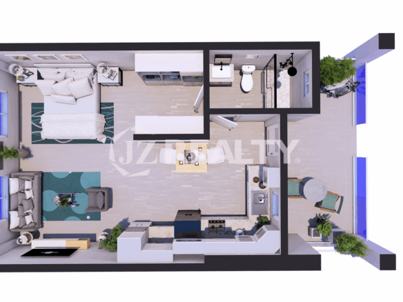 Townhouse 6024 CT Phase II St. John II Studio Floorplan Final
