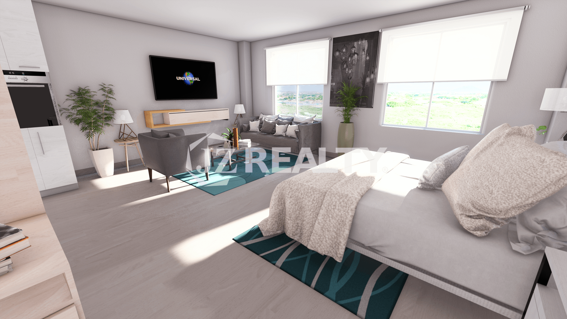 Townhouse 6025 CT Phase II St. John II Studio Bedroom Side View