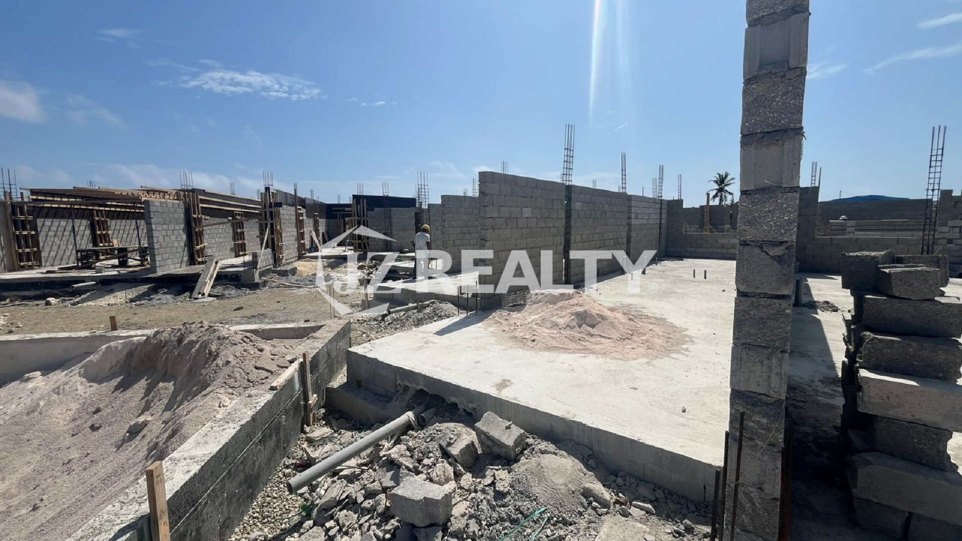 Nanki Aruba condo site showing reinforced foundation layout