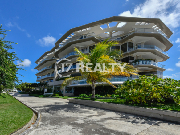 Coral Shell Condo in Aruba showcases unique architectural elements inspired by Spanish Gaudí-style design.