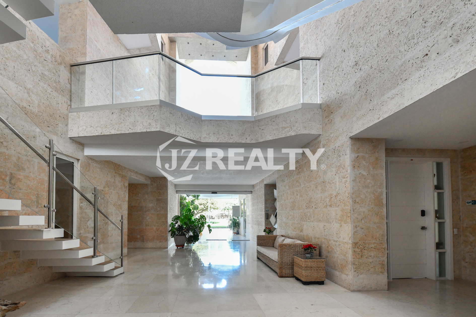 Modern interior design with high-end fixtures at Coral Shell Condo in Oranjestad, Aruba