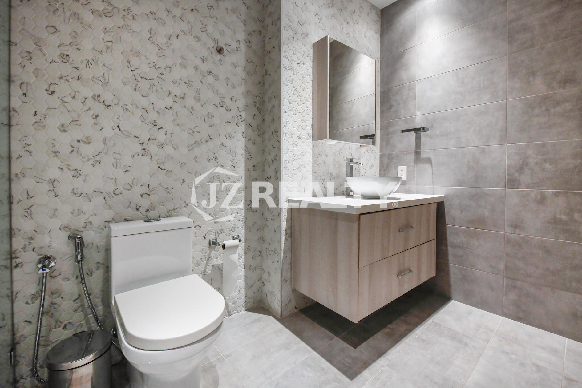 Elegant bathroom design at Coral Shell Condo GF-C with high-end fixtures and marble tiles.
