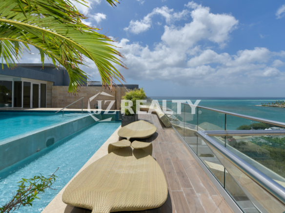 Breathtaking skyline and ocean views from Coral Shell Penthouse B’s private terrace, offering the ultimate in luxury living.