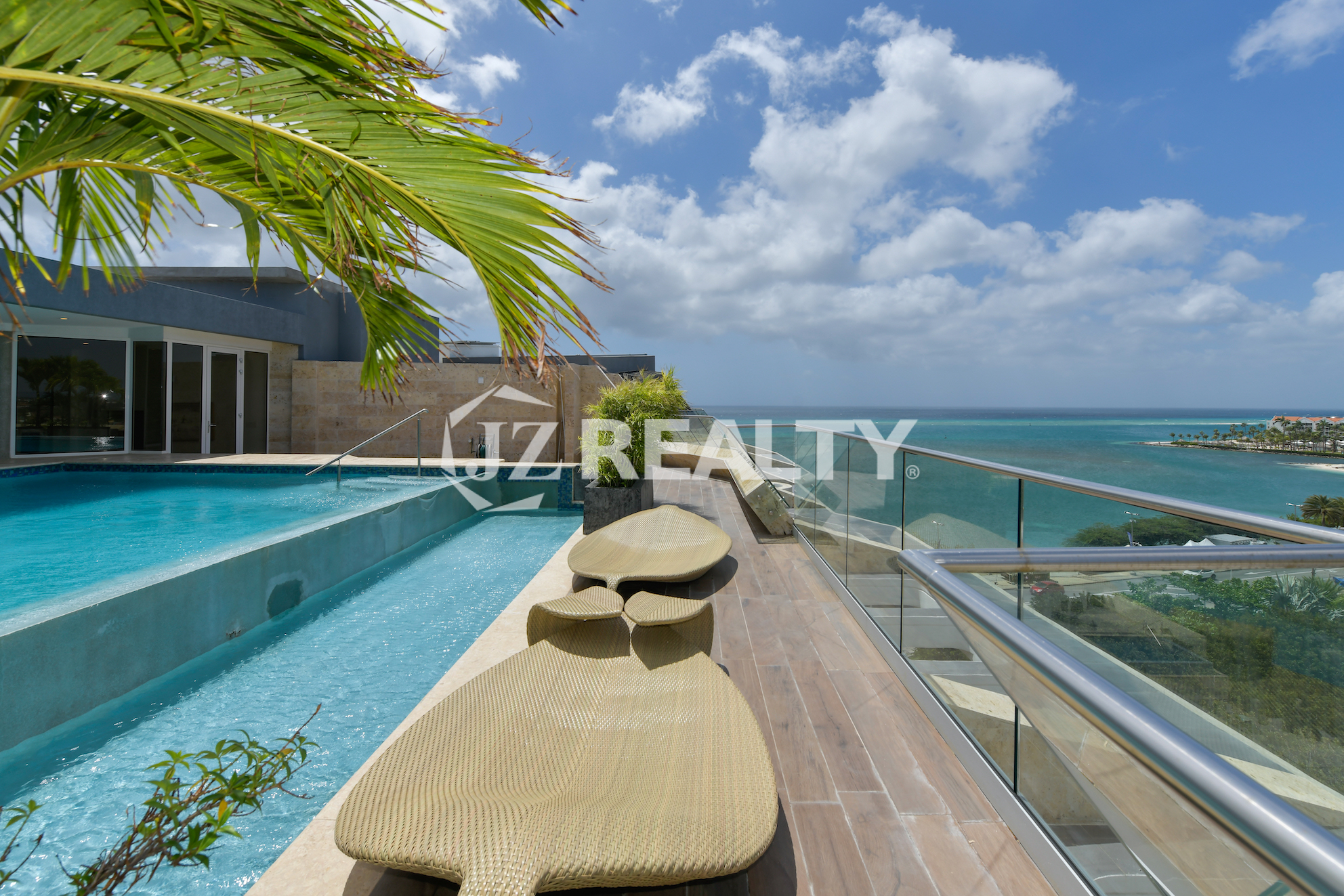 Breathtaking skyline and ocean views from Coral Shell Penthouse B’s private terrace, offering the ultimate in luxury living.