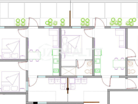 Condo 1-3 Saint Germain Bldg 2-bed Ground Floor Layout