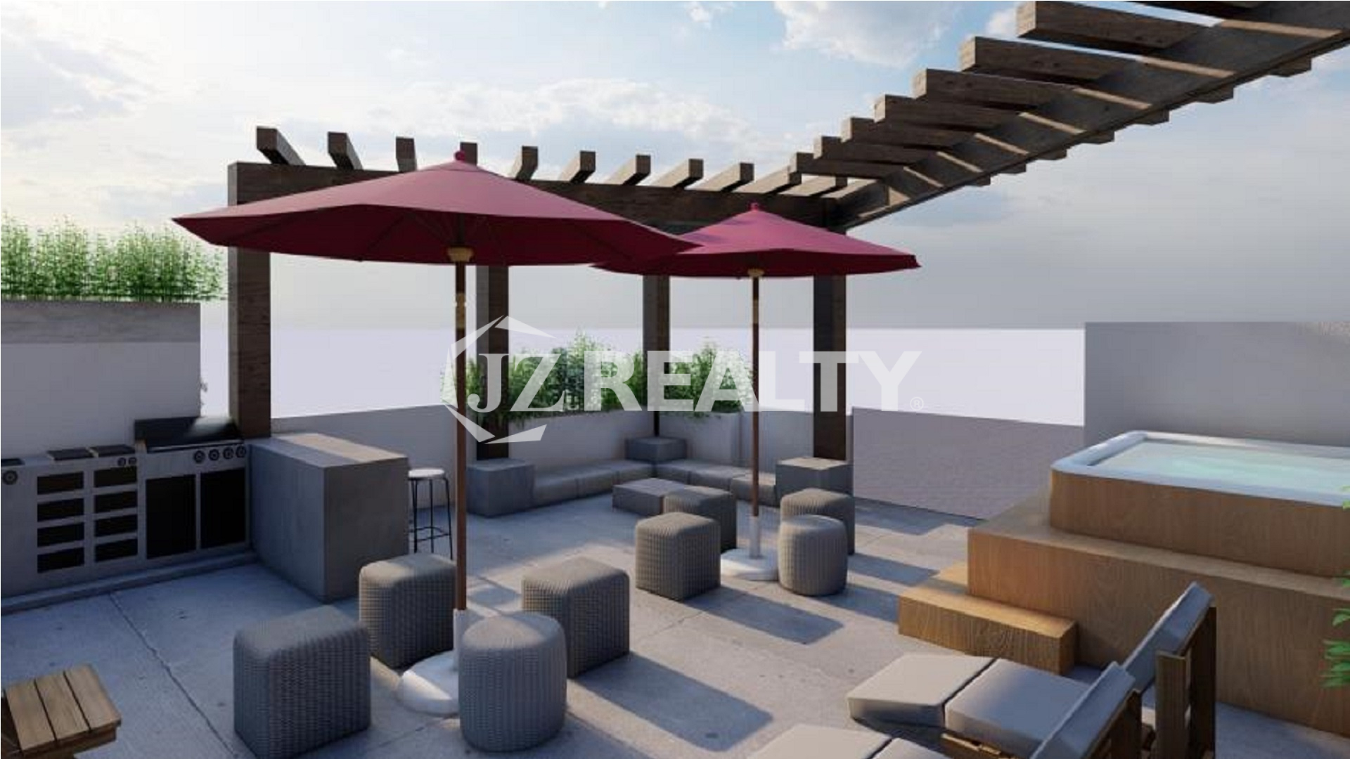 Condo 2-3 Saint Germain Bldg 2-bed Modern Rooftop Lounge