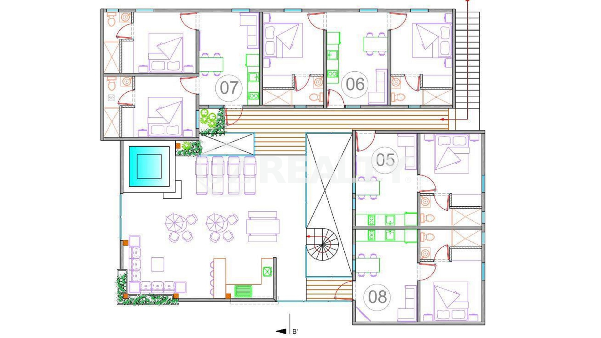 Condo Saint Germain Bldg Upper Level Layout
