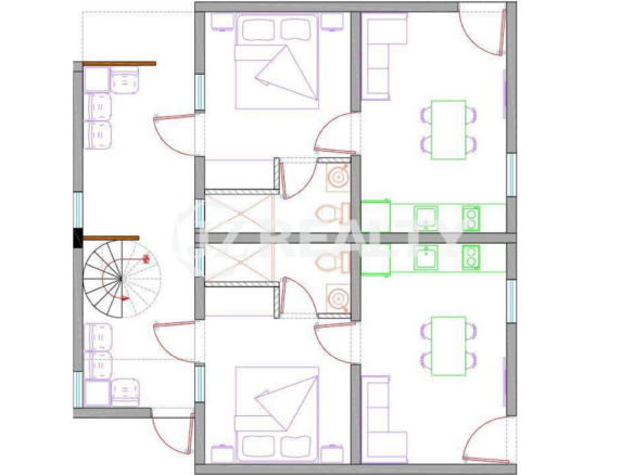 Condo C-1 Saint Germain Bldg Open Ground Floor Layout