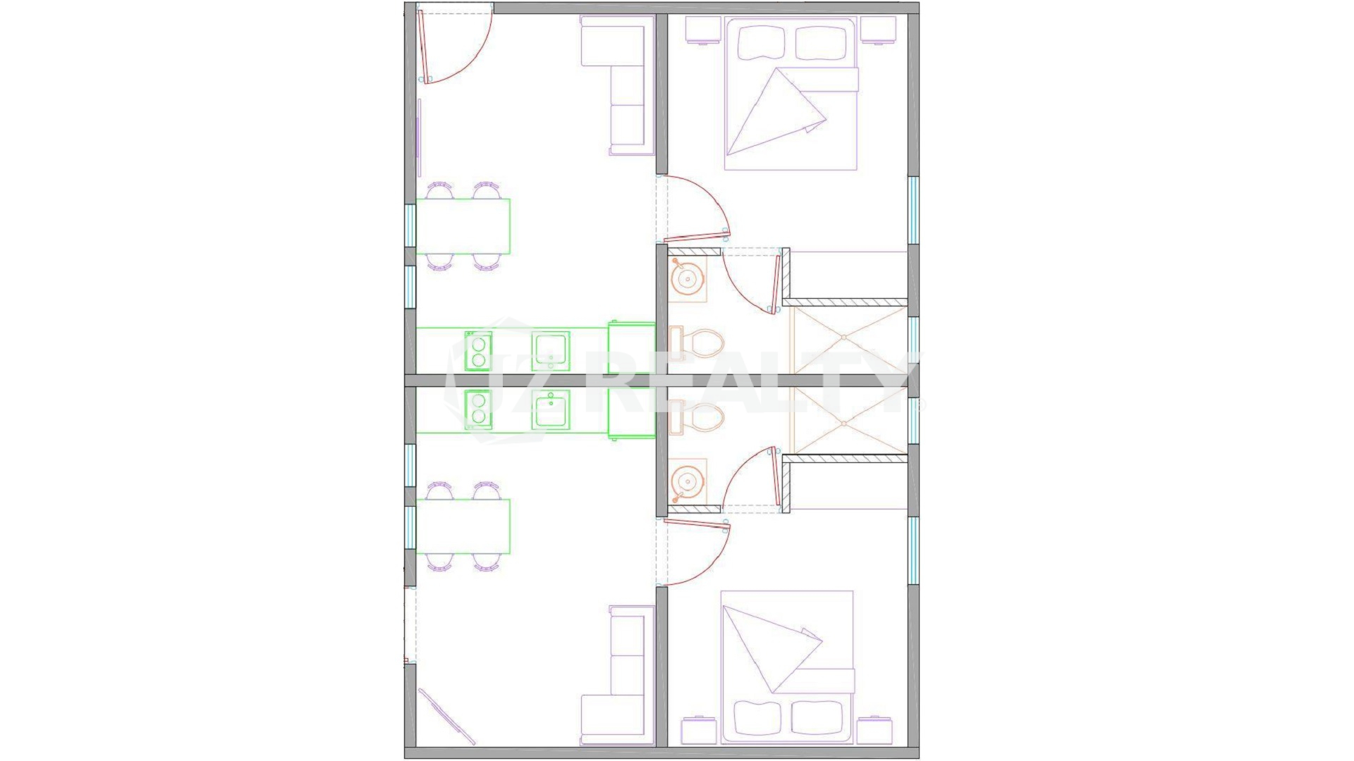 Condo C-1 Saint Germain Bldg Open Upper Level Layout