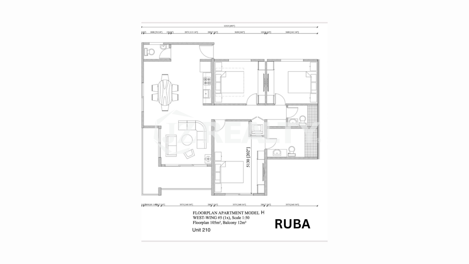Condo 210 ORA Residence 3-bed Floor Plan