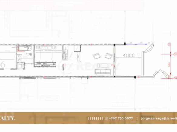 condo 216 architectural floor plan showing room layout