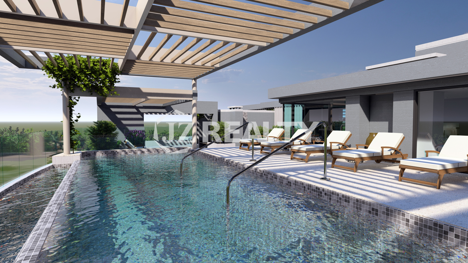 Outdoor BBQ and relaxation area at Kukwisa Residences Aruba designed for entertainment and social gatherings.