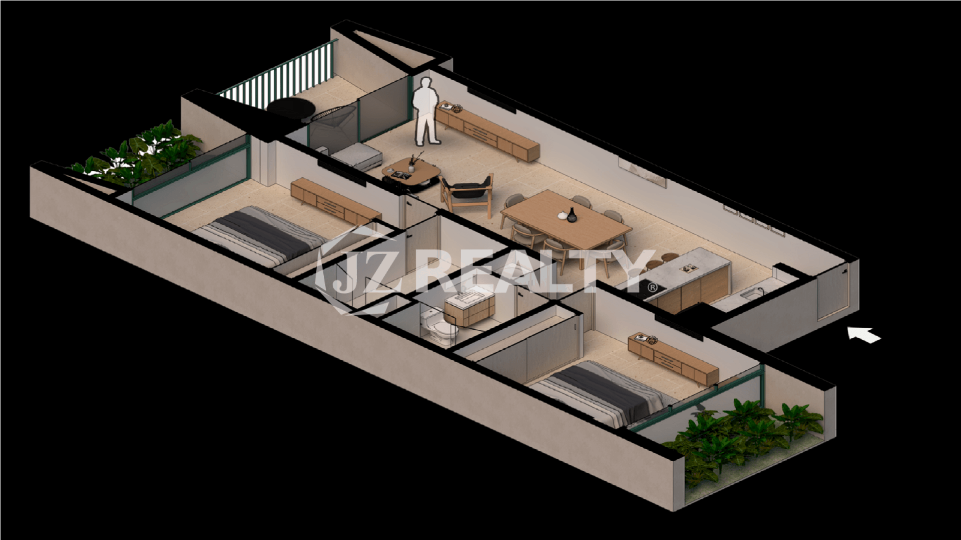 washington-garden-residences-condo-type-a-floorplan-real-estate-aruba