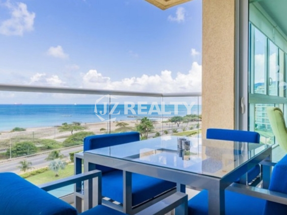 Condo 2-Bedroom Unit Blue Aruba balcony dining table with ocean view
