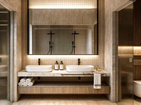Condo Unit 104 L’Aquila Residences bathroom area