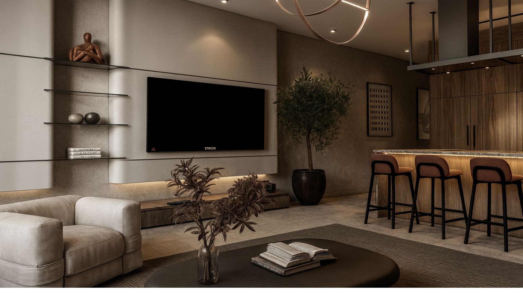 Condo Unit D-109 L’Aquila Residences living room