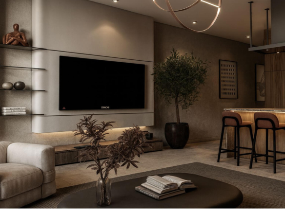 Condo Unit D-209 L’Aquila Residences living room