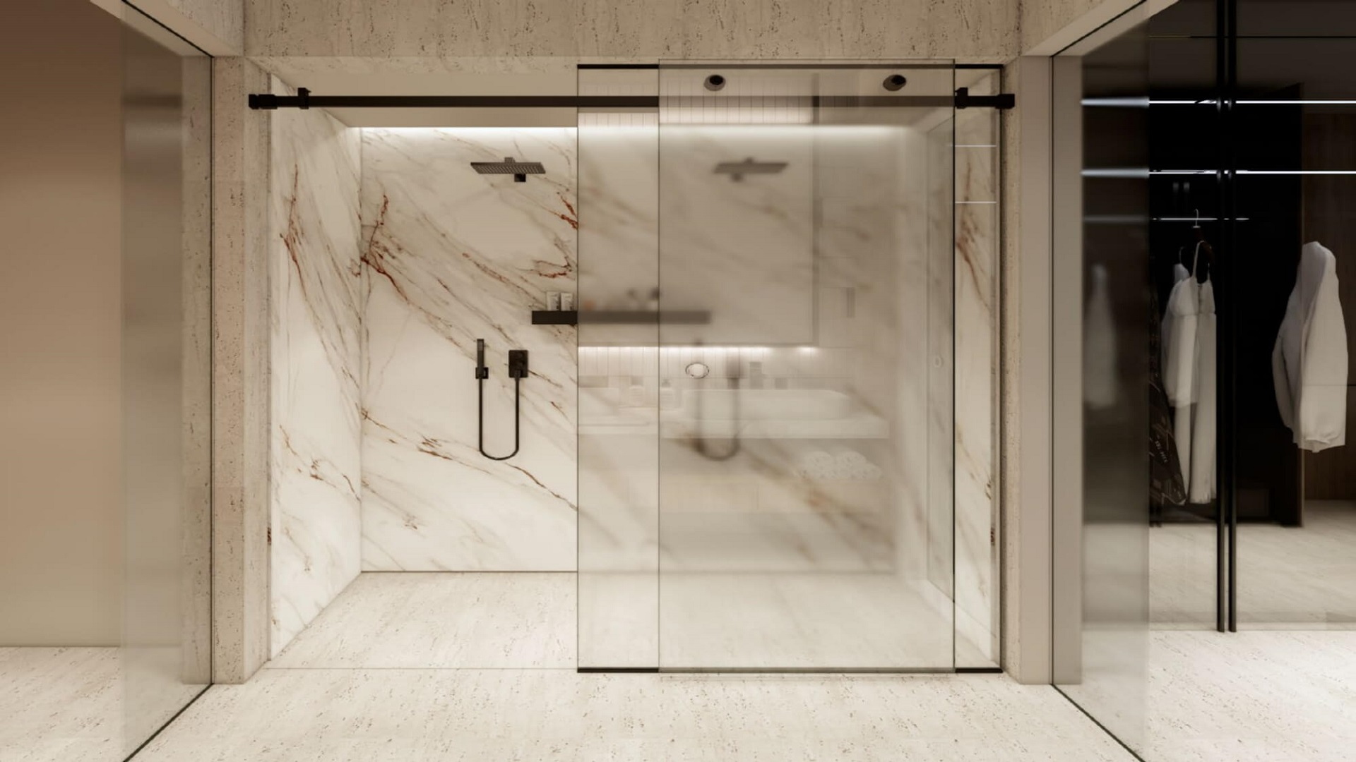 Condo Unit E-210 L’Aquila Residences bath area