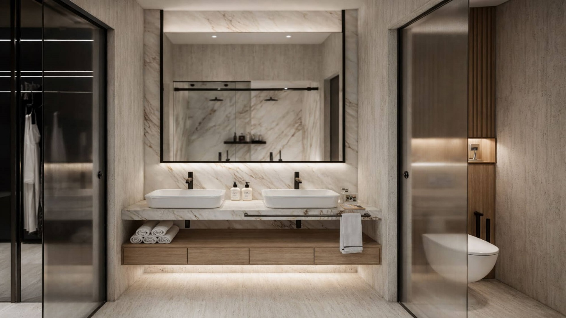 Condo Unit E-210 L’Aquila Residences bathroom area