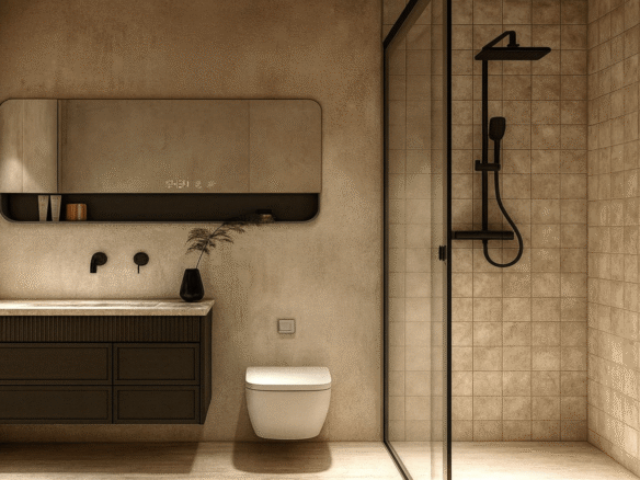 Condo Unit A-301 L’Aquila Residences inside bathroom view