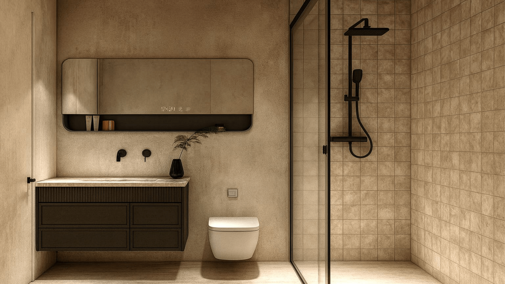 Condo Unit A-301 L’Aquila Residences inside bathroom view