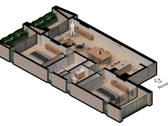 Condo Washington-gardens render layout