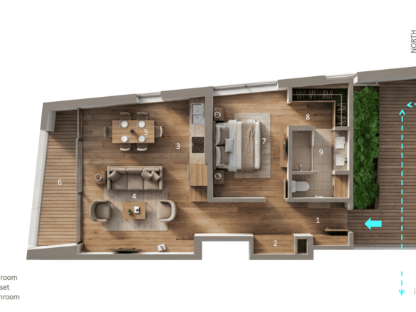 Condo LAquila Residences 3D plan layout