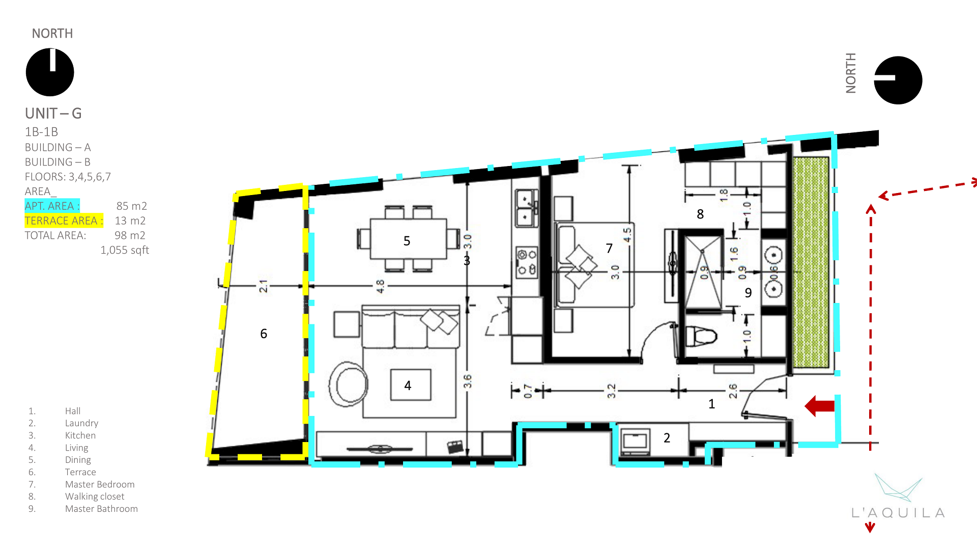 Condo LAquila Residences printed layout