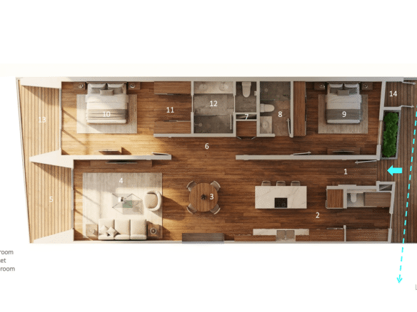 Condo LAquila Residences 3D layout plan