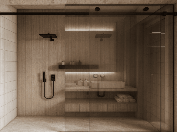 Condo A-401 L’Aquila Residences bathroom area