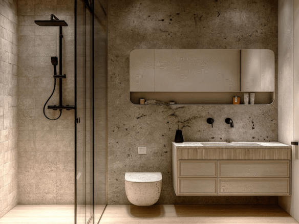 Condo F-308 L’Aquila Residences bathroom area