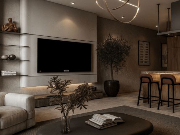 Condo F-308 L’Aquila Residences living area osian view