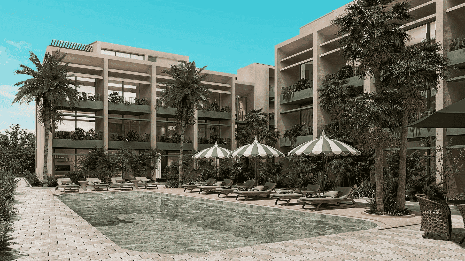 Condo Washington gardens pool area