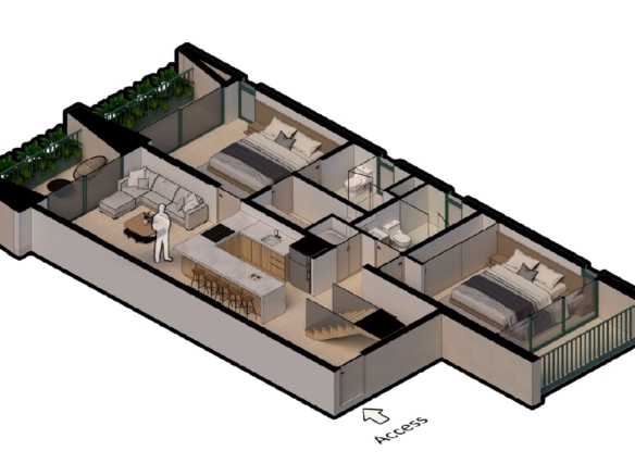 Condo Washington gardens3D layout