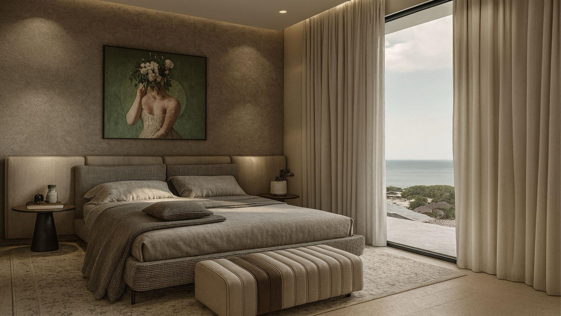 Exterior view of L’Aquila Residences building in Oranjestad Aruba with landscaped surroundings