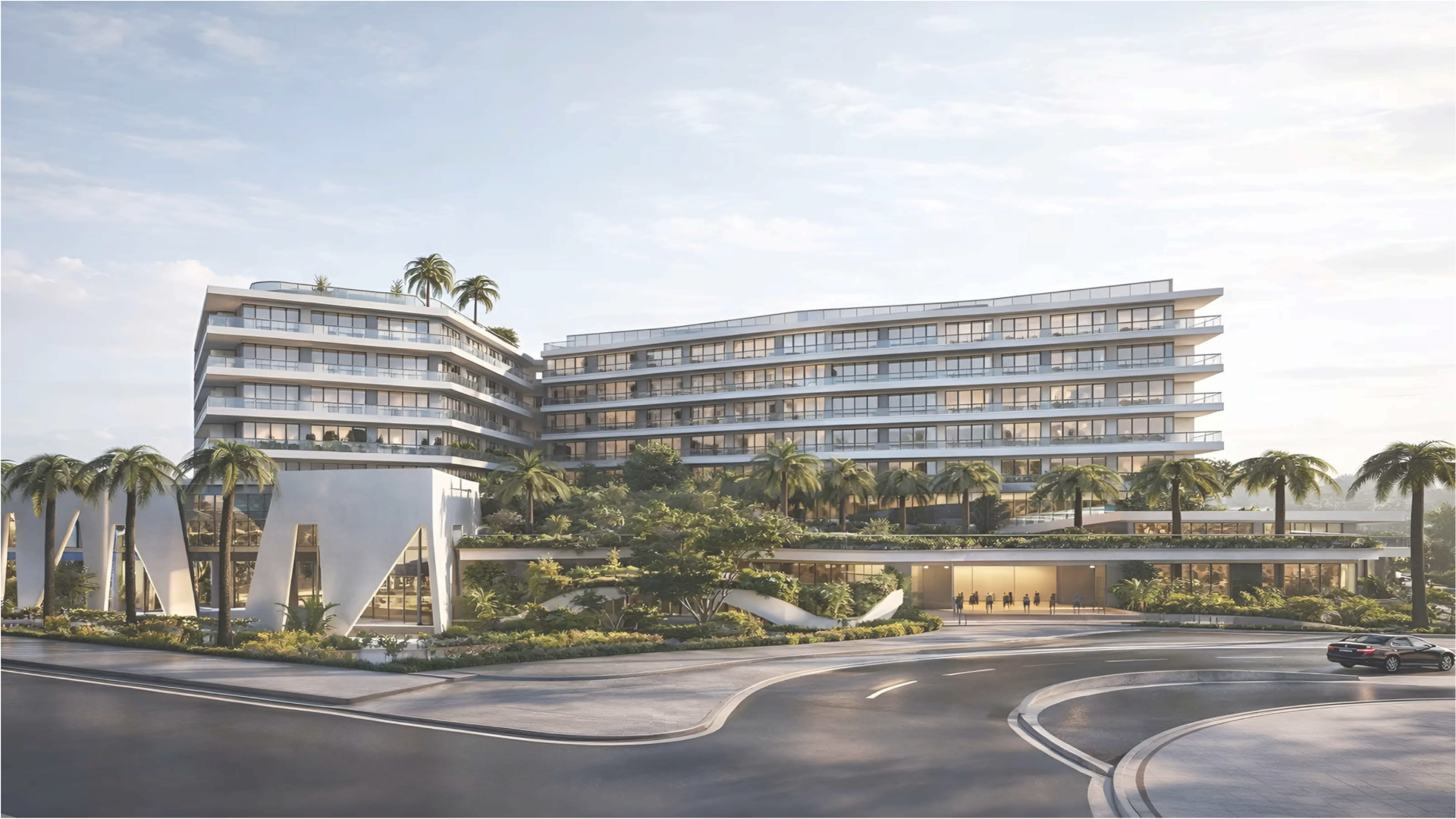 Floor plan layout of L’Aquila Residences Unit F condo in Aruba