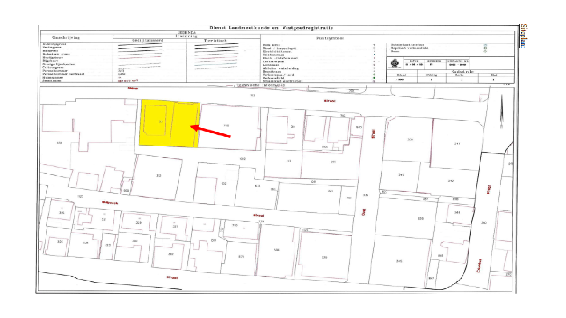 Nieuwstraat Commercial Building 14-B land site plan map